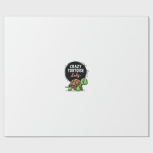 Papier Cadeau Femme Tortue Fou Dame Tortues Maman Femmes Tortue