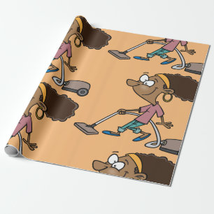 Papier Cadeau Femme Vaccuming
