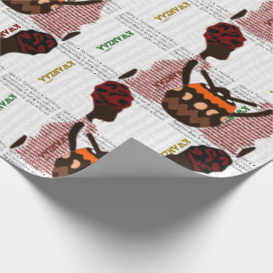 Papier Cadeau Femmes africaines et un panier Kwanzaa moderne