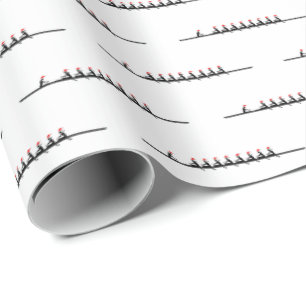 Papier Cadeau Femmes Santa Hat Rowing Rowers Équipe #4