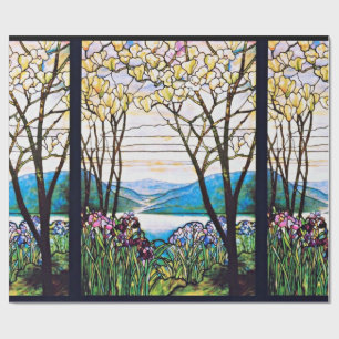 Papier Cadeau Fenêtre en verre teinté vintage de Tiffany