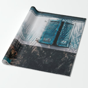PAPIER CADEAU FENÊTRES OUVERTES BLEUES