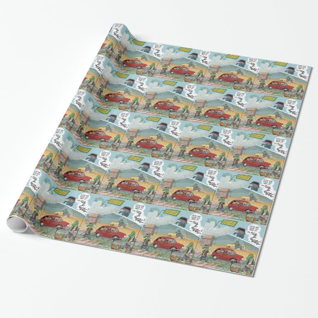 Papier Cadeau Ferme aux Crocodiles Rigolos (Déroulé)