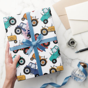 Papier Cadeau Ferme de tracteurs