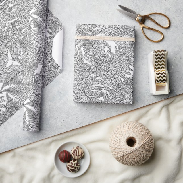 Papier Cadeau Ferme en noir et blanc (Artisanat)