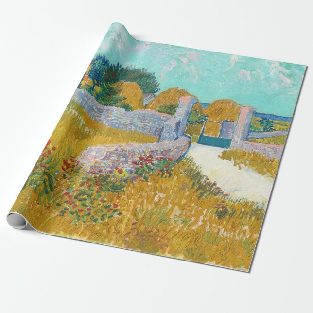 Papier Cadeau Ferme en Provence - Vincent van Gogh (Déroulé)