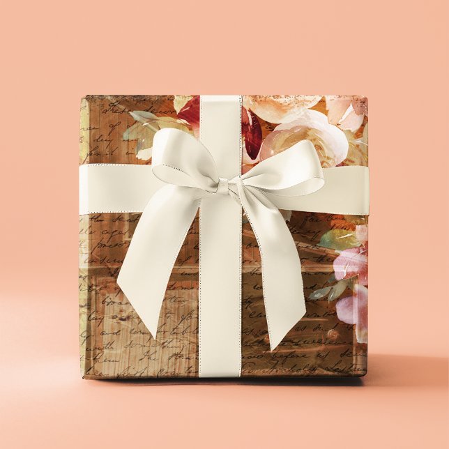 Papier Cadeau Ferme Florale Rustique de Grange (Créateur téléchargé)