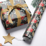 Papier Cadeau Ferme Poinsettia Noir Russe Noël<br><div class="desc">De la Farmhouse Poinsettia Christmas & Holiday Collection : Farmhouse Poinsettia Black Rustic papier cadeau de Noël,  avec Beau motif de vacances rustique. Une combinaison classique et chic qui ravira toute votre famille et vos amis qui reçoivent leur cadeau cette année !</div>