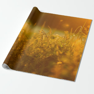 Papier Cadeau Fermer la silhouette d'un champ d'herbe par le cou