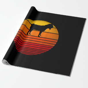 Papier Cadeau Fermier Vintage Rétro Sunset Funny ferme animal ch