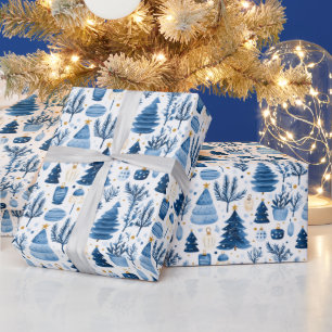 Papier Cadeau Festif Noël confortable maison carrelé
