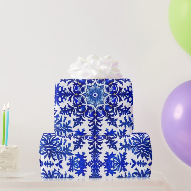 Papier Cadeau Festif Wrap Wonderland 'Royal Blue' (Cadeaux de fête)