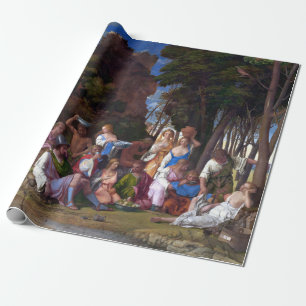 Papier Cadeau Festin de Giovanni Bellini Titian des dieux