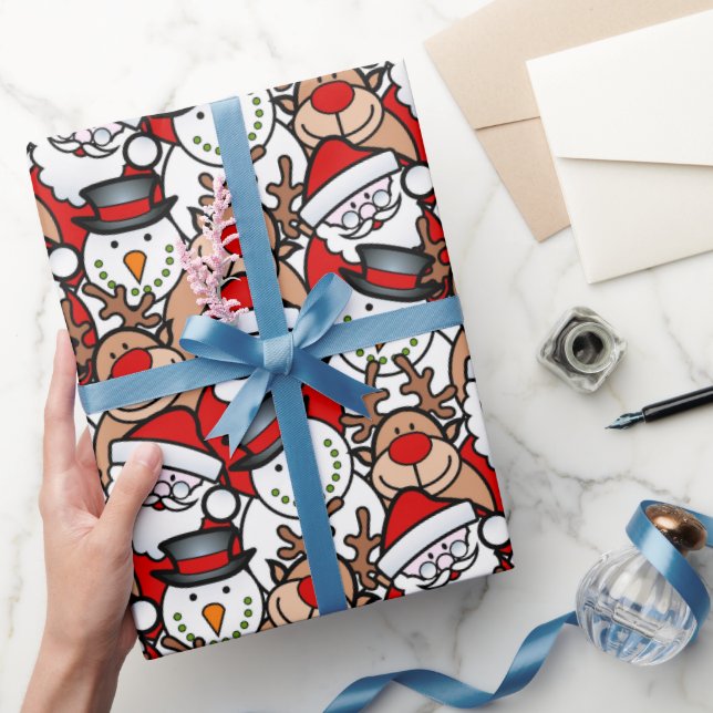 Papier Cadeau Festin Funny Père Noël (Cadeaux)