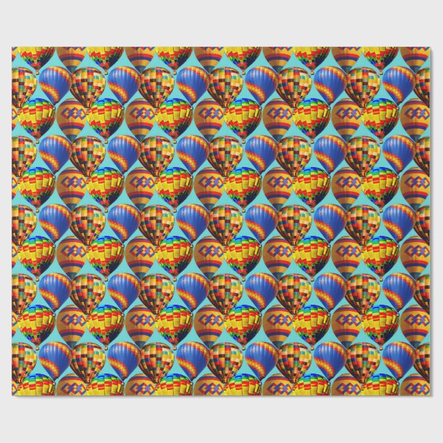 Papier Cadeau Festival de ballons colorés collage (Plat)