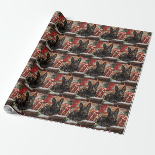 Papier Cadeau Festival de Noël des chiens Kelpie australiens
