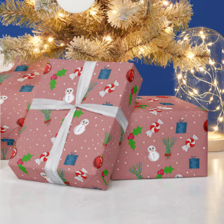 Papier Cadeau Festive Christmas Pattern Wrapping Paper | Cute Sn