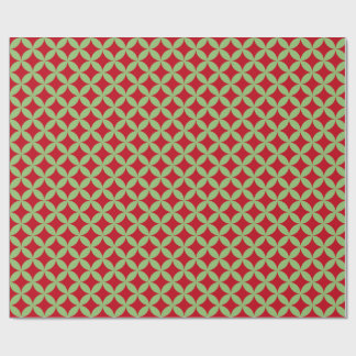Papier Cadeau Festive Green & Red Christmas Wrapping Paper