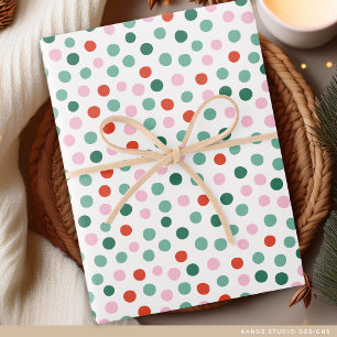 Papier Cadeau Festive moderne point Motif Noël