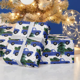 Papier Cadeau Festive Noël Pays camion carrelé fête