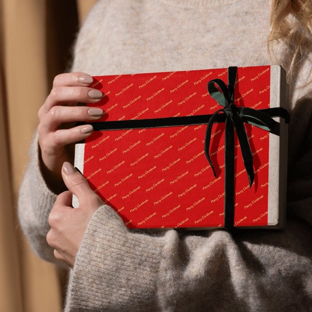 Papier Cadeau Festive Red Joyeux Noël (Créateur téléchargé)