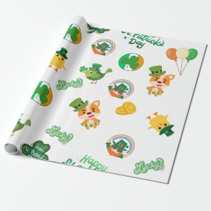 Papier Cadeau Festive St. Patrick’s Day Wrapper Papier