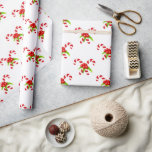 Papier Cadeau Festive Twin Sucres de canne Holiday<br><div class="desc">Dégustez la joie de la saison avec notre délicieux papier d'emballage blanc avec un design de sucre de canne jumeau charmant. Parfait pour ceux qui aiment l'esthétique de Noël classique, ce papier d'emballage élégant apporte une touche de tradition intemporelle à vos cadeaux de vacances. Que vous fassiez la fête des...</div>