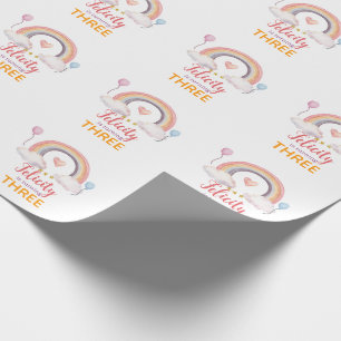 Papier Cadeau Fête Arc-en-ciel Aquarelle