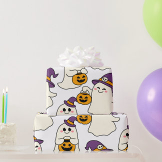 Papier Cadeau fête avec halloweens