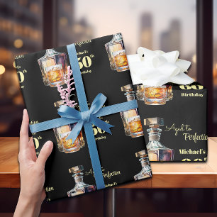 Papier Cadeau Fêté avec perfection - Whisky pour les 60 ans d'un