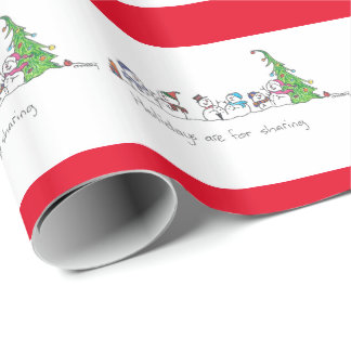 Papier Cadeau Fête Conversation de Snowman