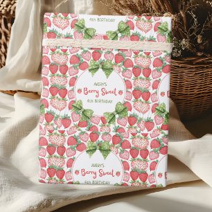 Papier Cadeau Fête d'anniversaire Berry Sweet 4 fraises