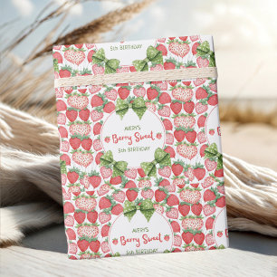 Papier Cadeau Fête d'anniversaire Berry Sweet 5 fraises 