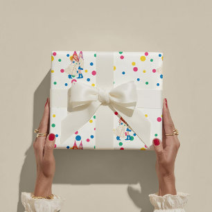 Papier Cadeau Fête d'anniversaire conjointe des sœurs Pastel