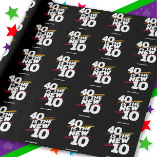Papier Cadeau Fête d'anniversaire de 40 ans le jour intercalaire