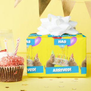 Papier Cadeau Fête d'anniversaire de chien de prairie