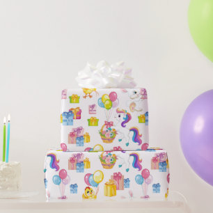 Papier Cadeau Fête d'anniversaire de printemps