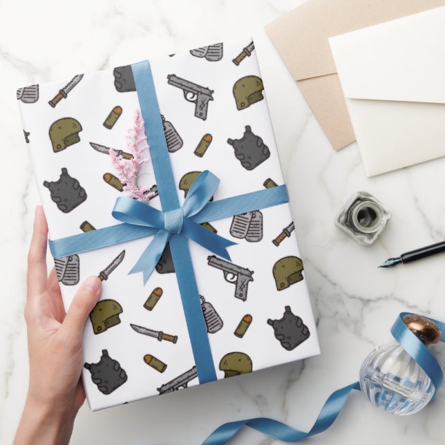 Papier Cadeau Fête d'anniversaire des Forces armées militaires (Cadeaux)