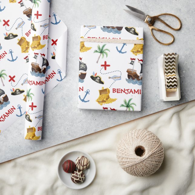 Papier Cadeau Fête d'anniversaire du Pirate (Artisanat)