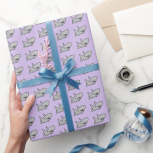 Papier Cadeau Fête d'anniversaire Licorne Piscine Violette Requi