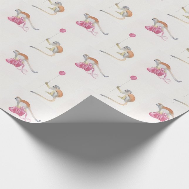 Papier cadeau fête d'anniversaire Monkey Party II (Coin)