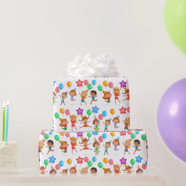 Papier Cadeau Fête d'anniversaire pour enfants (Cadeaux de fête)