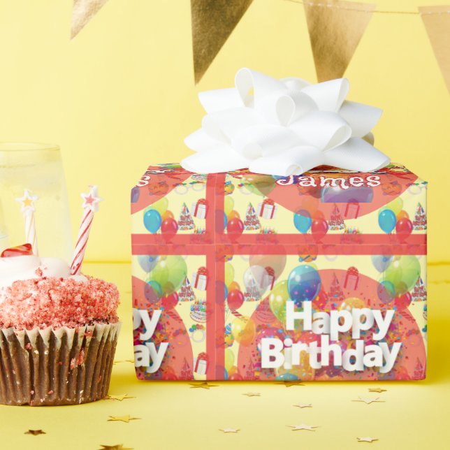 Papier Cadeau Fête d'anniversaire pour enfants  (Fête d'anniversaire)