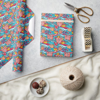 Papier Cadeau Fête d'anniversaire pour un Motif sans couture