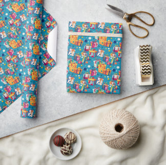 Papier Cadeau Fête d'anniversaire pour un Motif sans couture