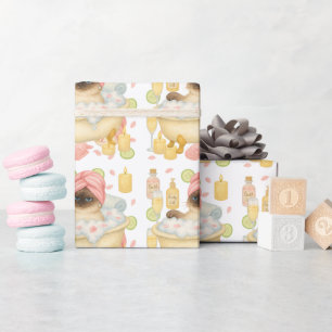Papier Cadeau Fête d'anniversaire SPA de chats pour Amoureux de 