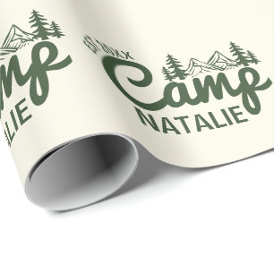 Papier Cadeau Fête de Bachelorette de camping personnalisée sur