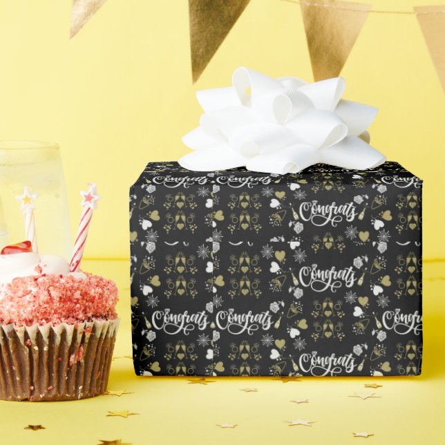 Papier Cadeau Fête de célébration : débouchons le champagne (Fête d'anniversaire)