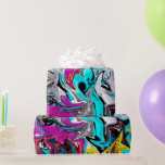 Papier Cadeau Fête de graffitis en style urbain<br><div class="desc">Jetez une fête urbaine en graffiti style rue avec un enveloppement cadeau coloré d'art abstrait.</div>