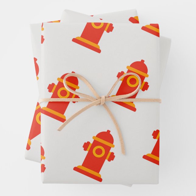 Papier Cadeau Fête de la Borne d'Incendie (En situation)